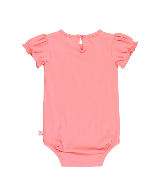 Bubblegum Pink Knit Puff Short Sleeve Bodysuit