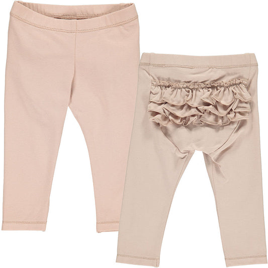 COZY ME pants with frills - Spa Rose