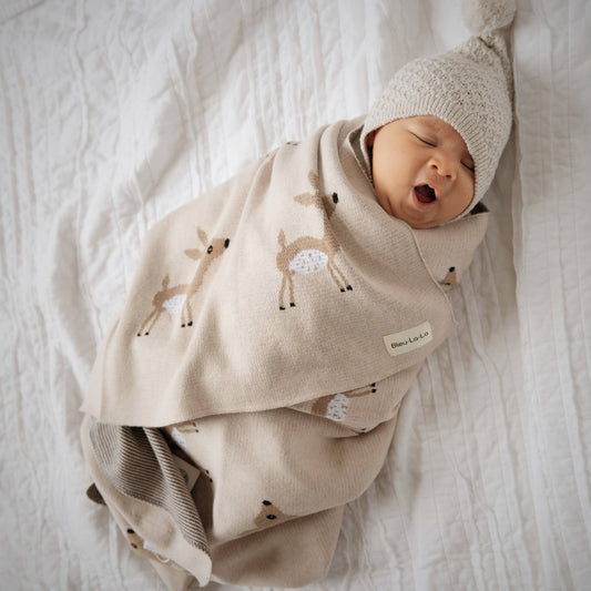 Baby Blanket - Deer: Taupe