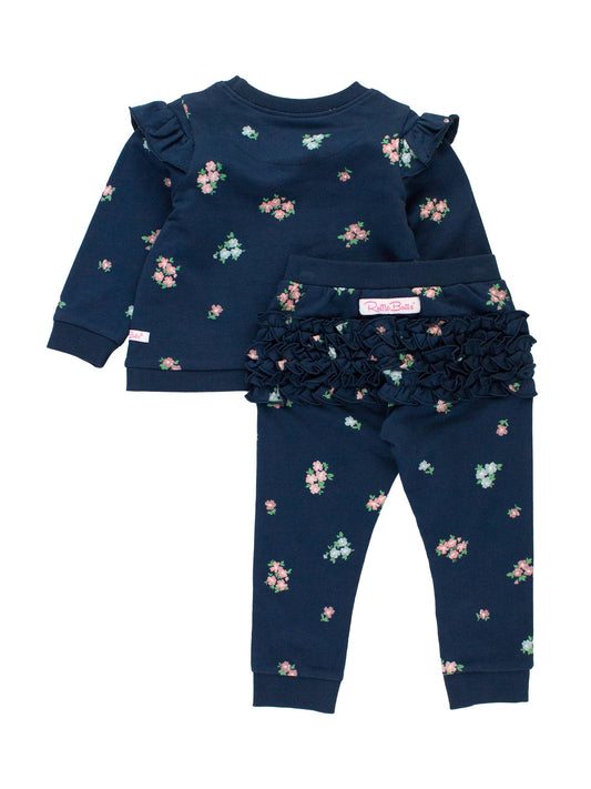 Ready To Bloom Ruffle Long Sleeve Jogger Set