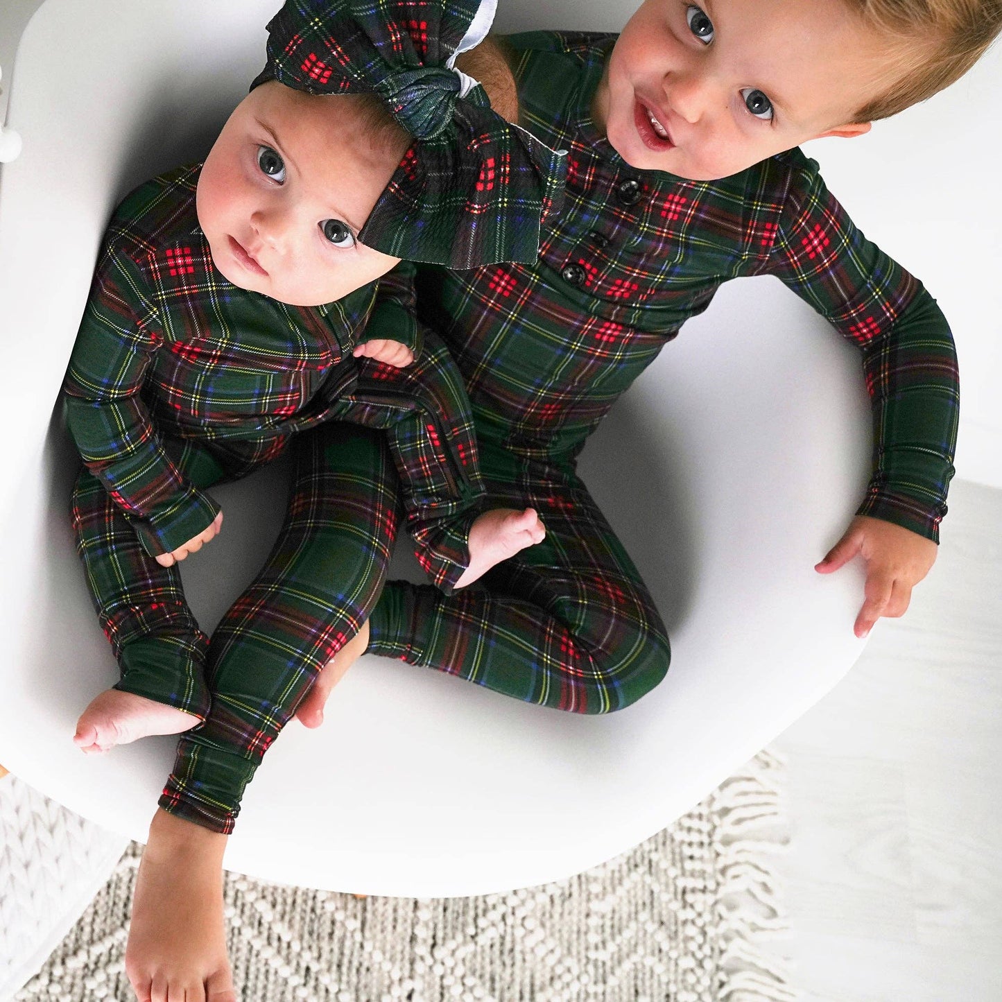 Kane Tartan Christmas Zip Romper