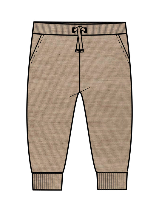 Nelson Waffle Knit Jogger / Heather Mocha