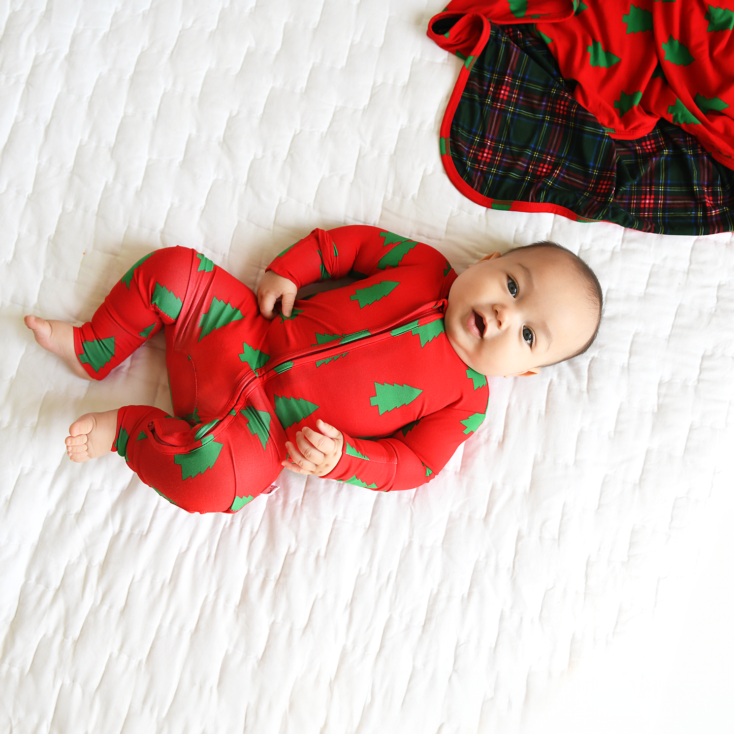 Kevin Trees Christmas Zip Romper