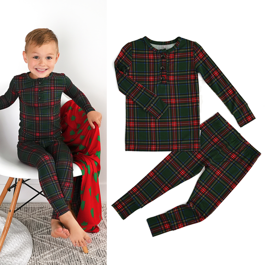 Kane Tartan Two Piece Christmas Pajamas