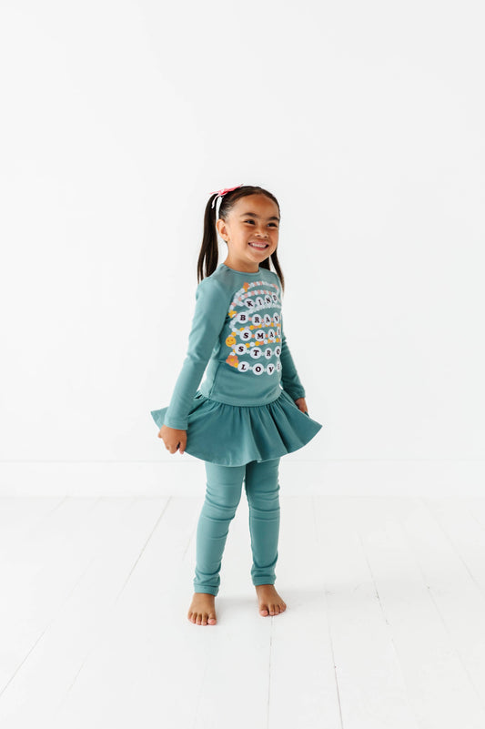 Friendship Bracelets | Jade Fleece skirted SET