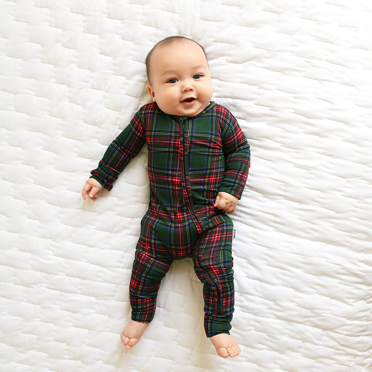 Kane Tartan Christmas Zip Romper