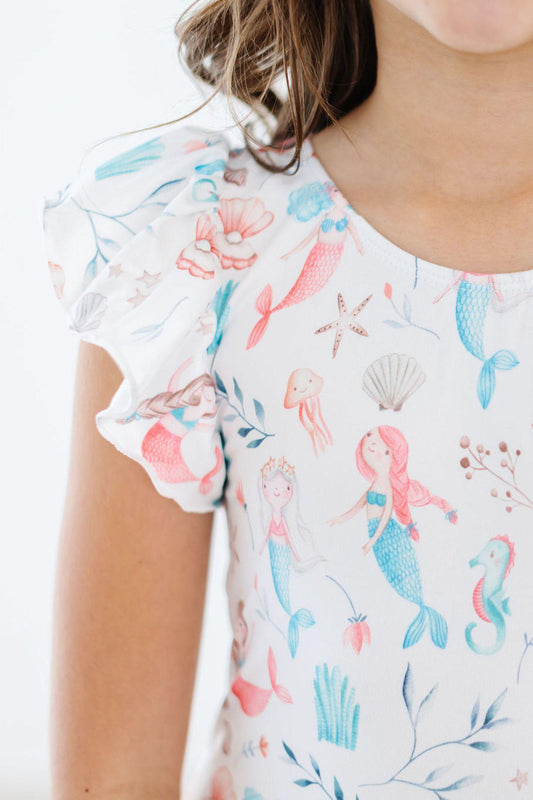 Mermaid Friends S/S Flutter Sleeve Leotard