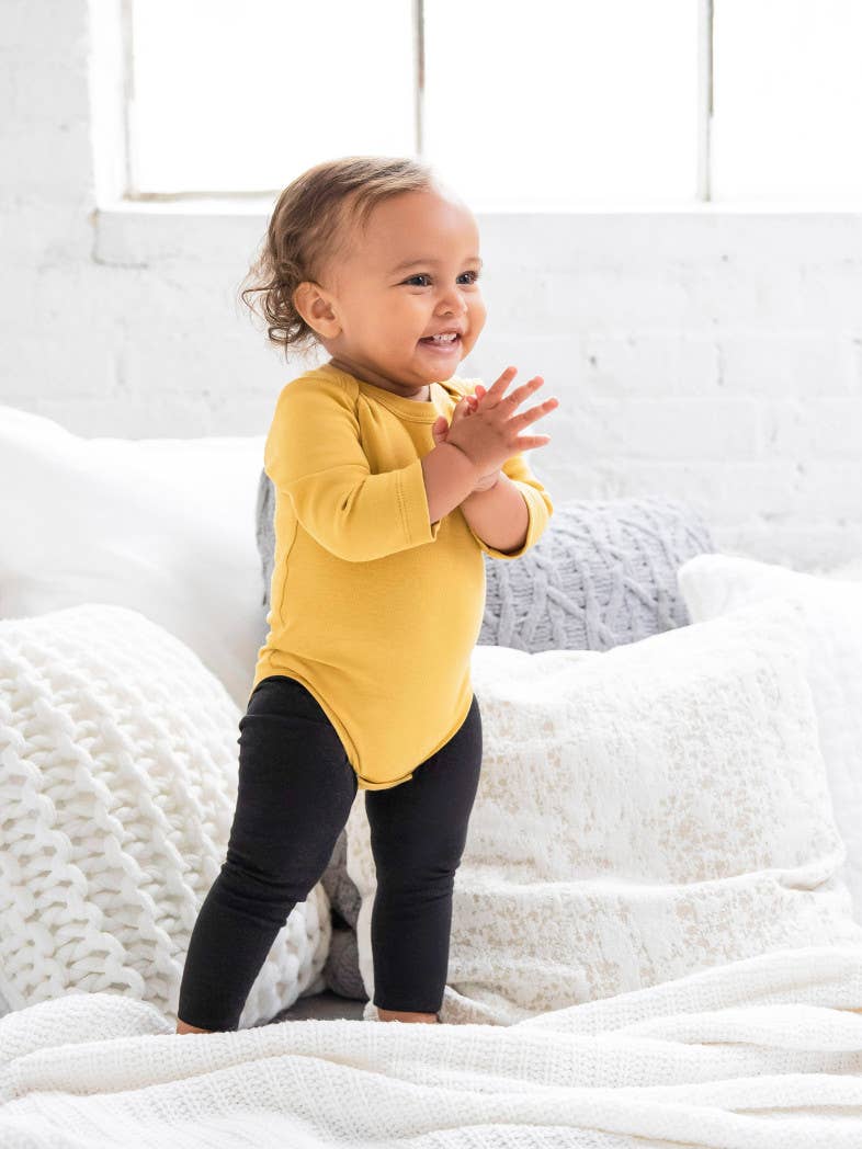 Organic Baby and Kids Classic Leggings - Black