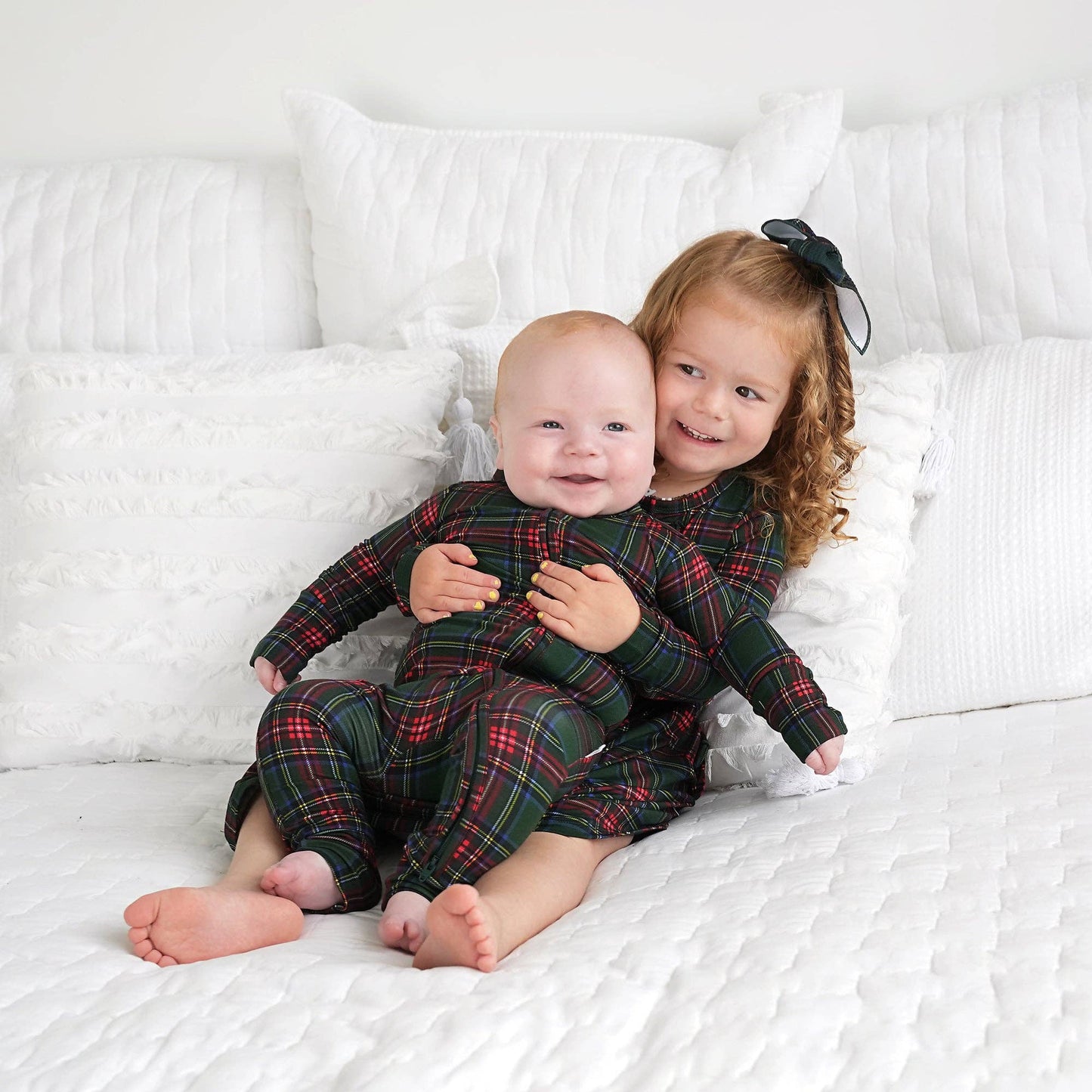 Kane Tartan Christmas Zip Romper