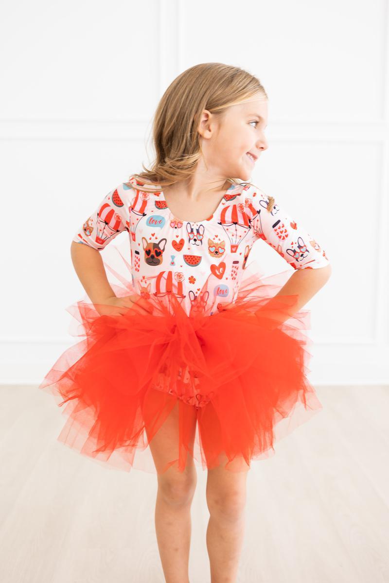 Puppy Love 3/4 Sleeve Tutu Leotard