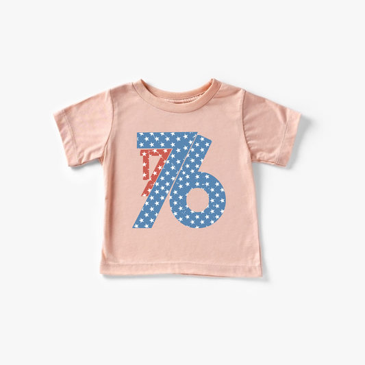 1776 Patriotic 4th of July Shirt / Peach