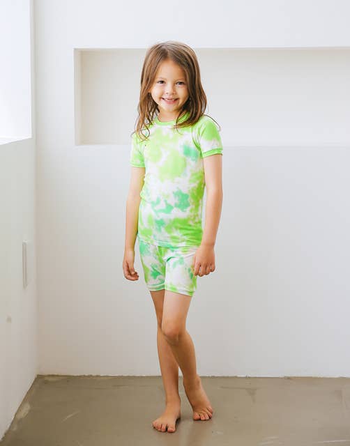 Tie Dye Lime Short Sleeve PJs