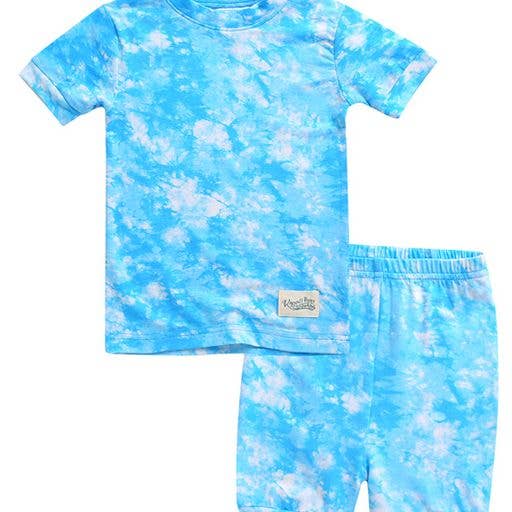 Tie Dye Blue Short Sleeve PJs