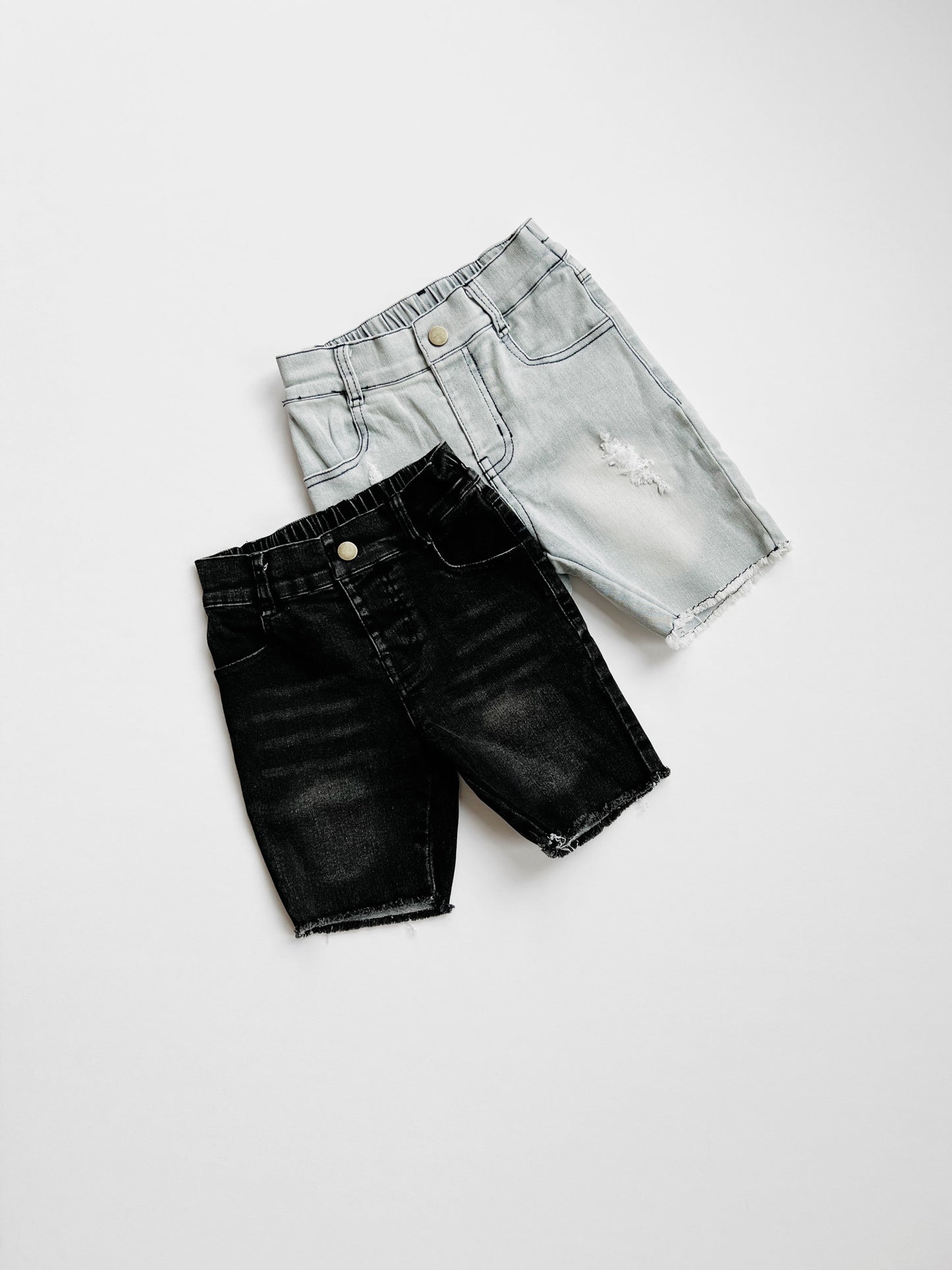 Bermuda Denim Shorts - Slate Gray