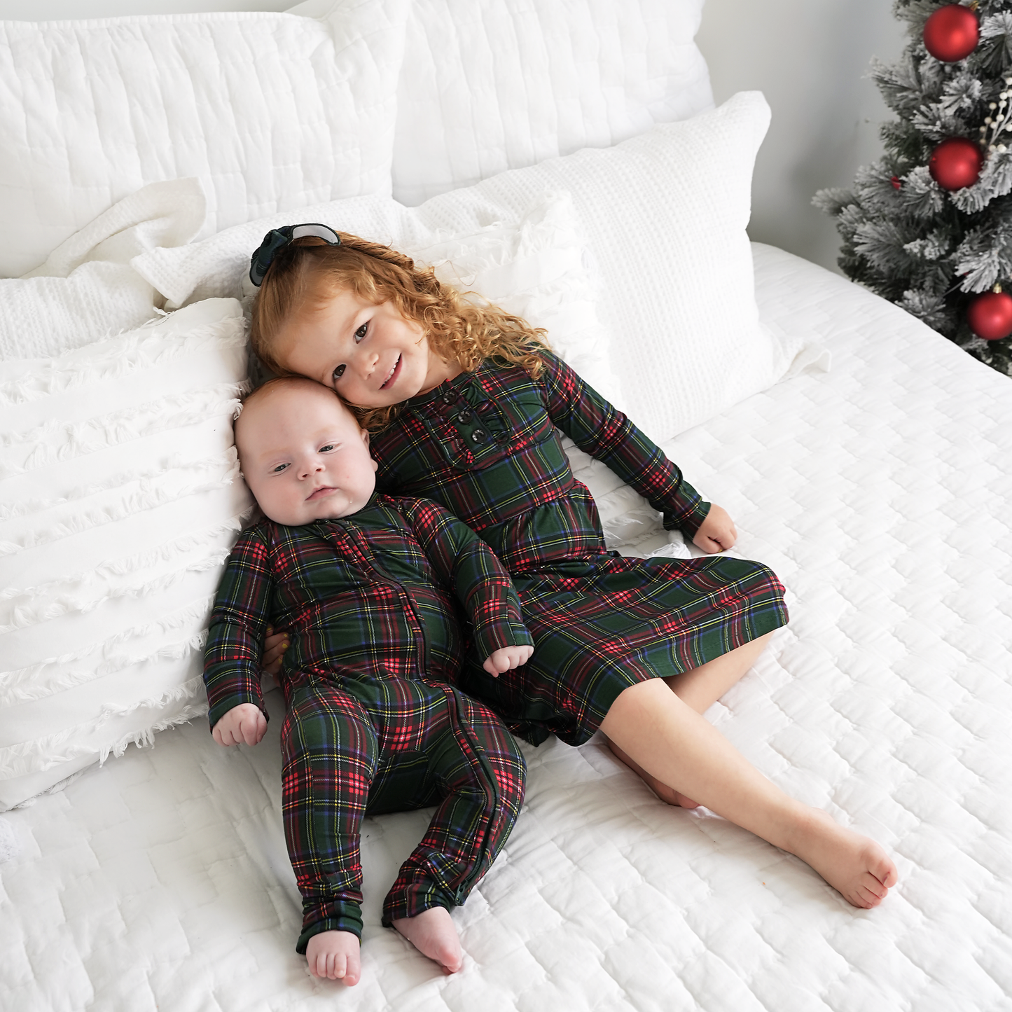 Kane Tartan Christmas Zip Romper