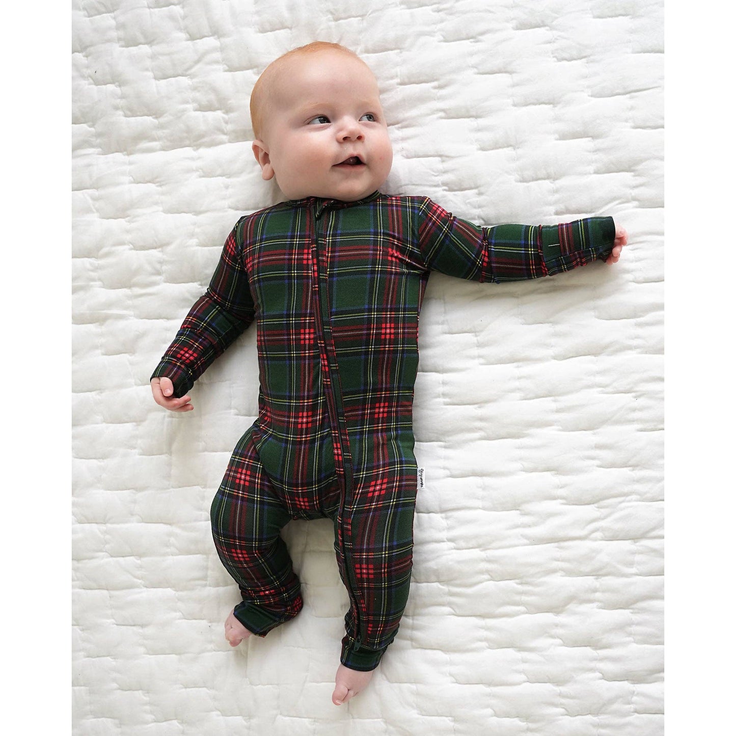 Kane Tartan Christmas Zip Romper