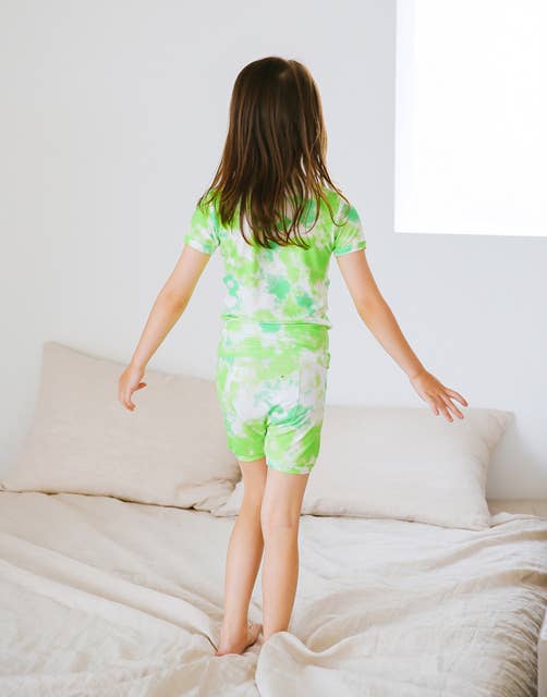 Tie Dye Lime Short Sleeve PJs