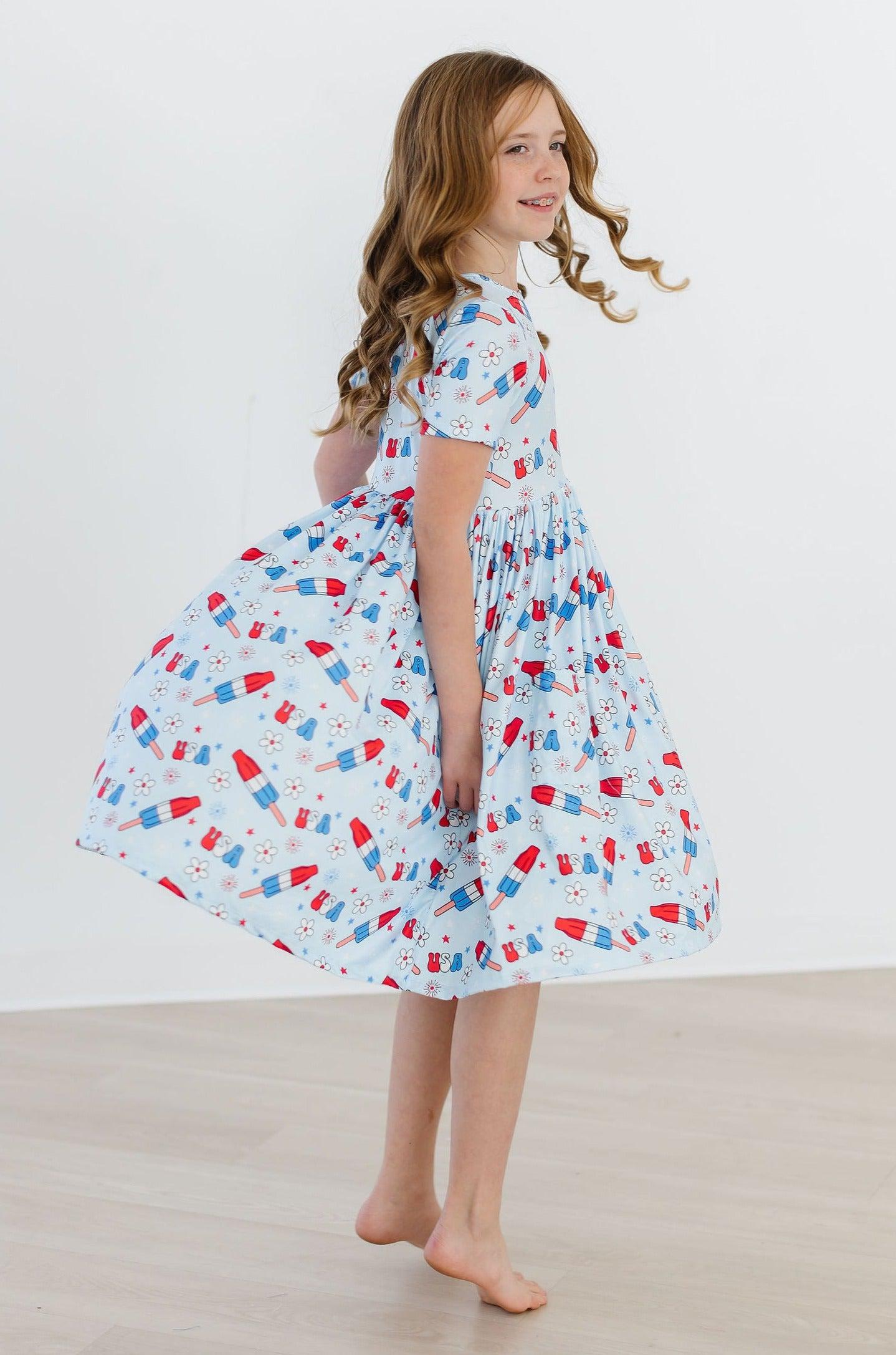 Proudly Patriotic S/S Pocket Twirl Dress