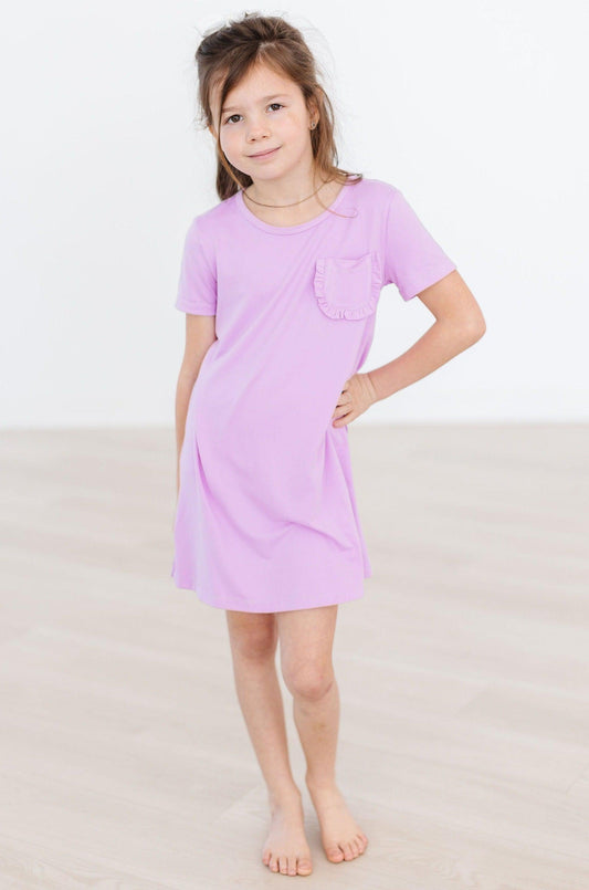 Bright Lilac T-Shirt Dress