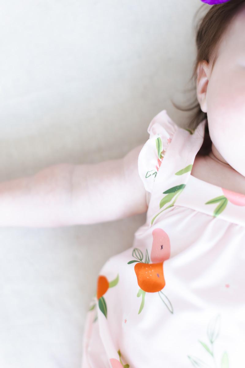 Tangerine Ruffle Cross Back Romper