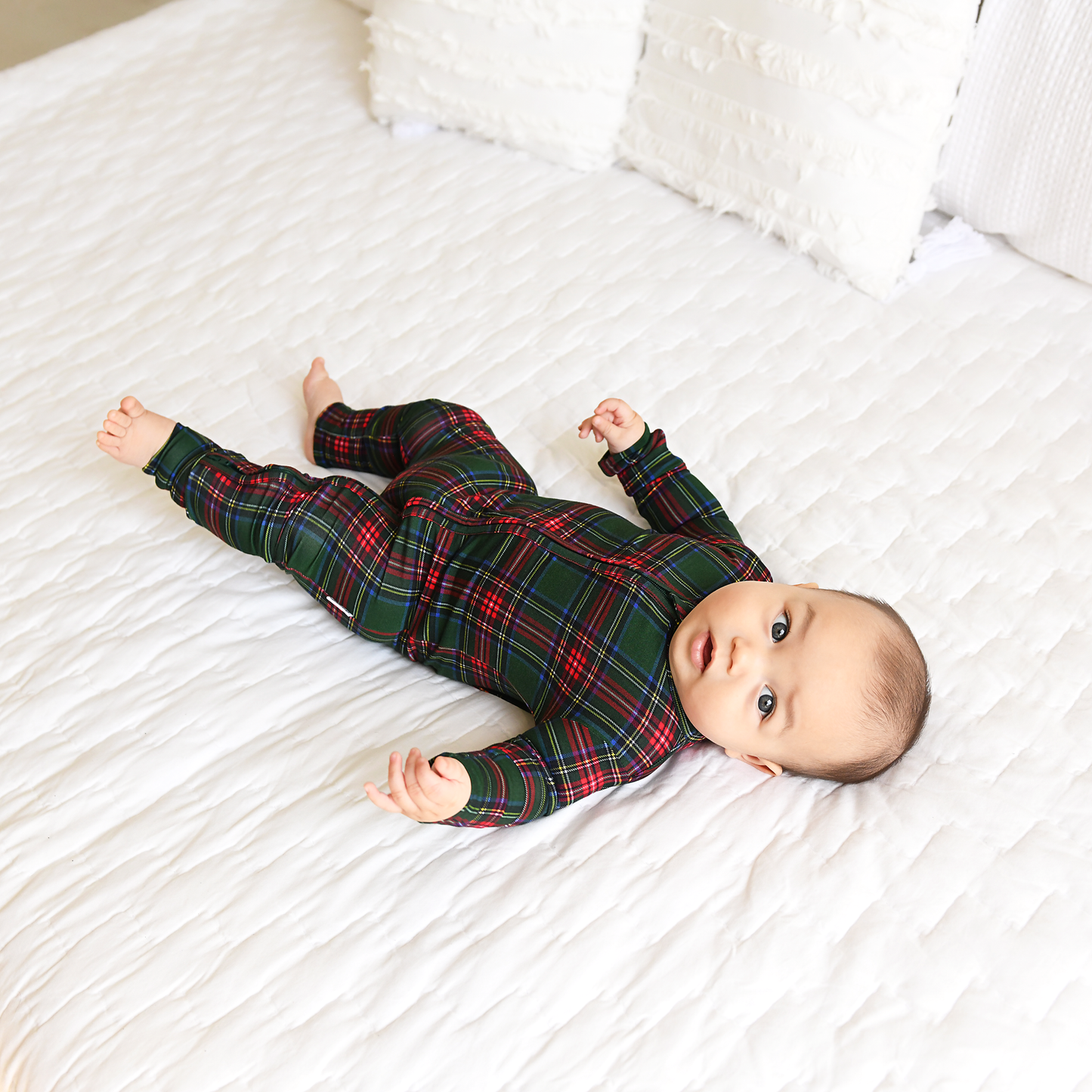 Kane Tartan Christmas Zip Romper