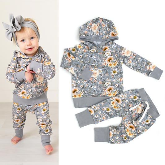 French Terry Bamboo Hoodie Set Elodie Floral