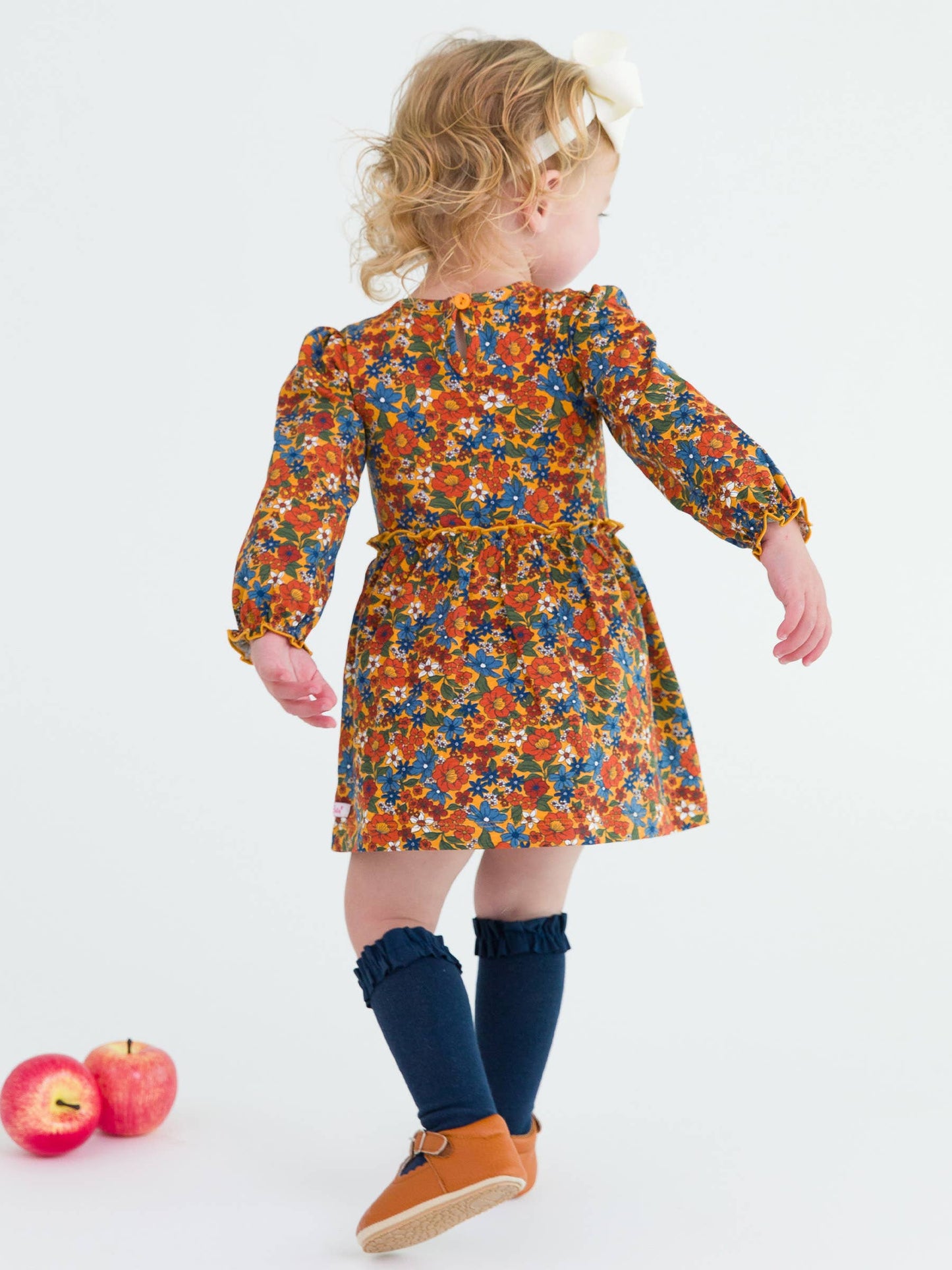 Golden Harvest Knit Long Sleeve Skirted Romper