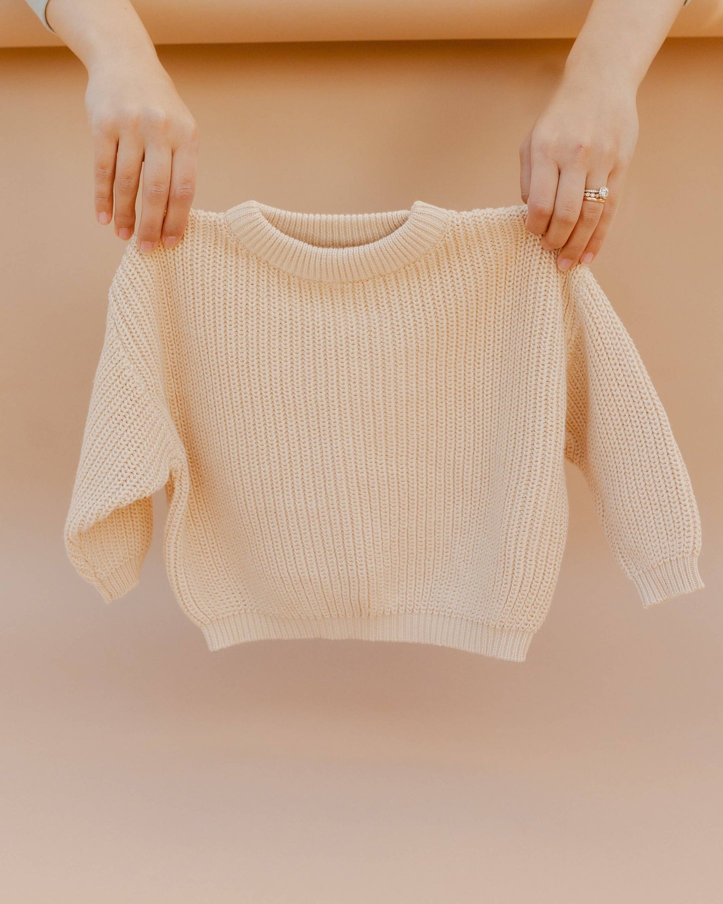 Chunky Knitted Sweater/ Oat