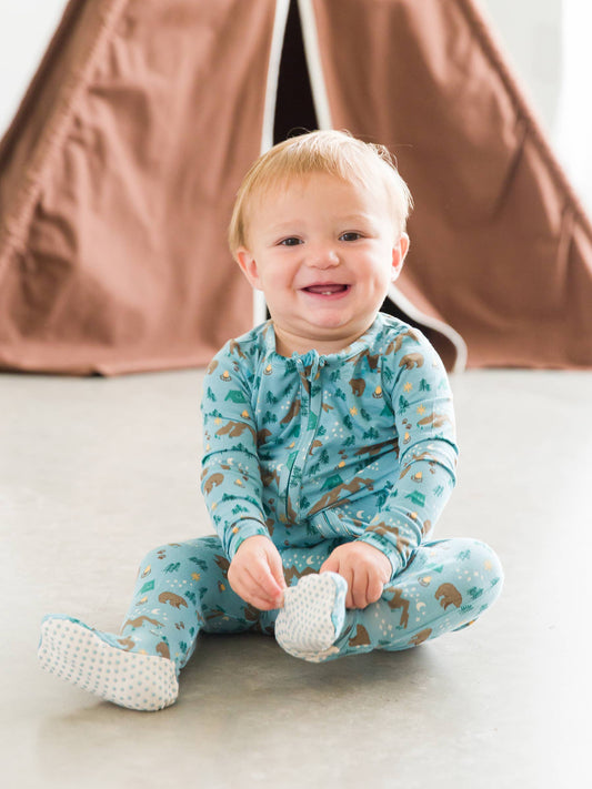 Beary Happy Camper Bamboo Footed Pajama