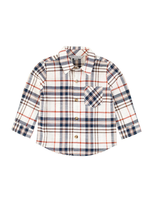 Homegrown Harvest Plaid Long Sleeve Button Down Shirt