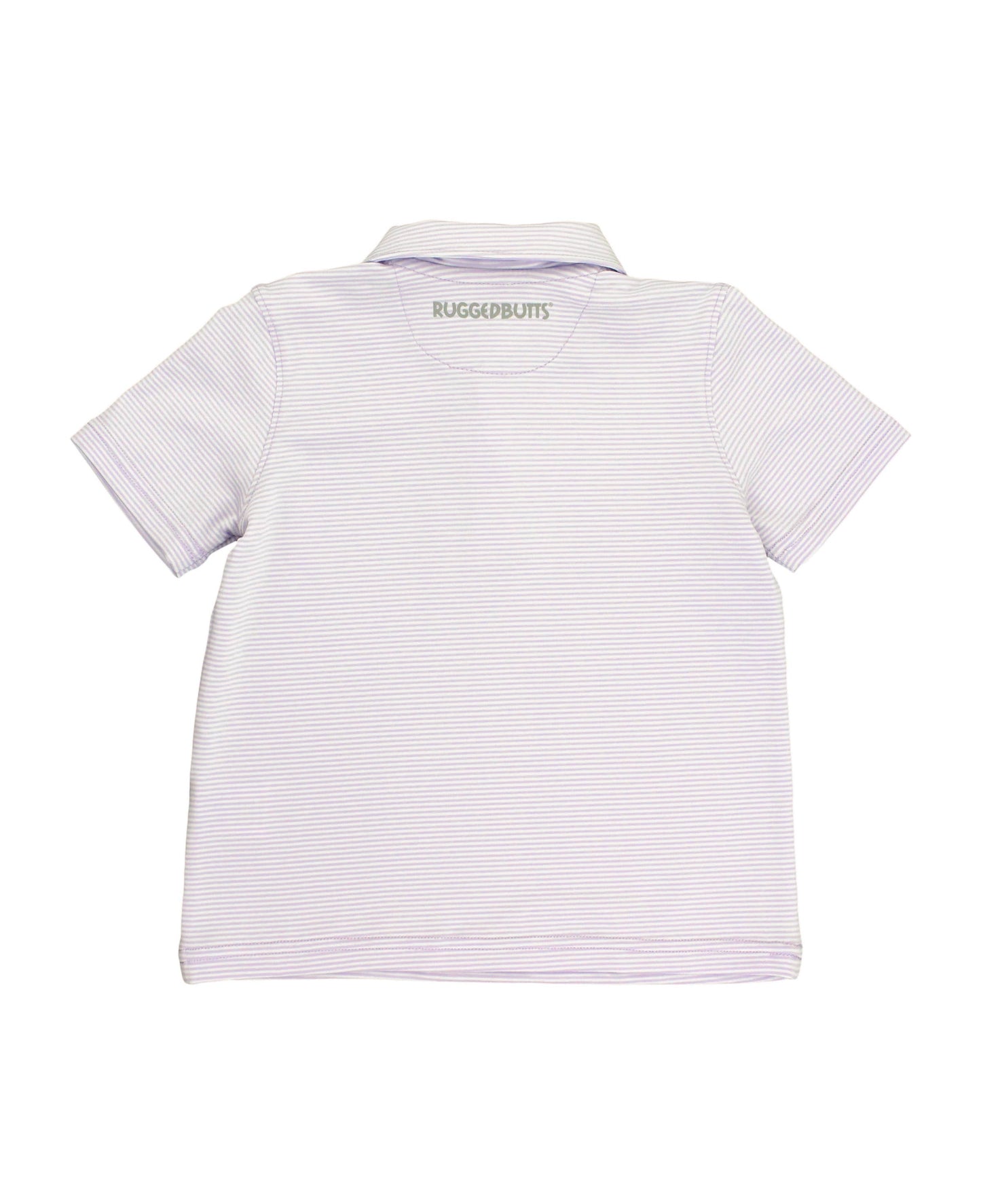 Lavender Micro Stripe Knit Short Sleeve Performance Polo