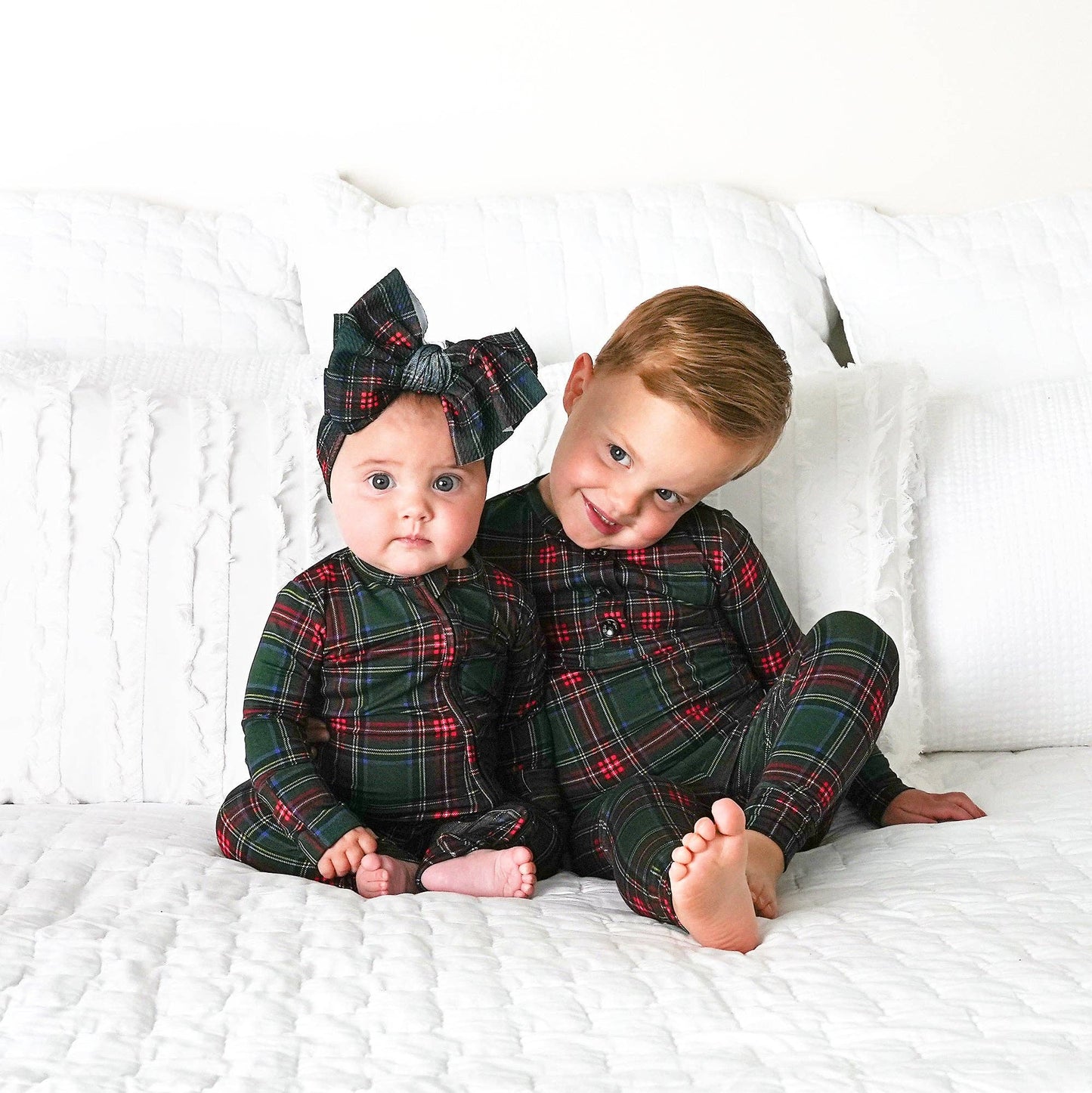 Kane Tartan Christmas Zip Romper