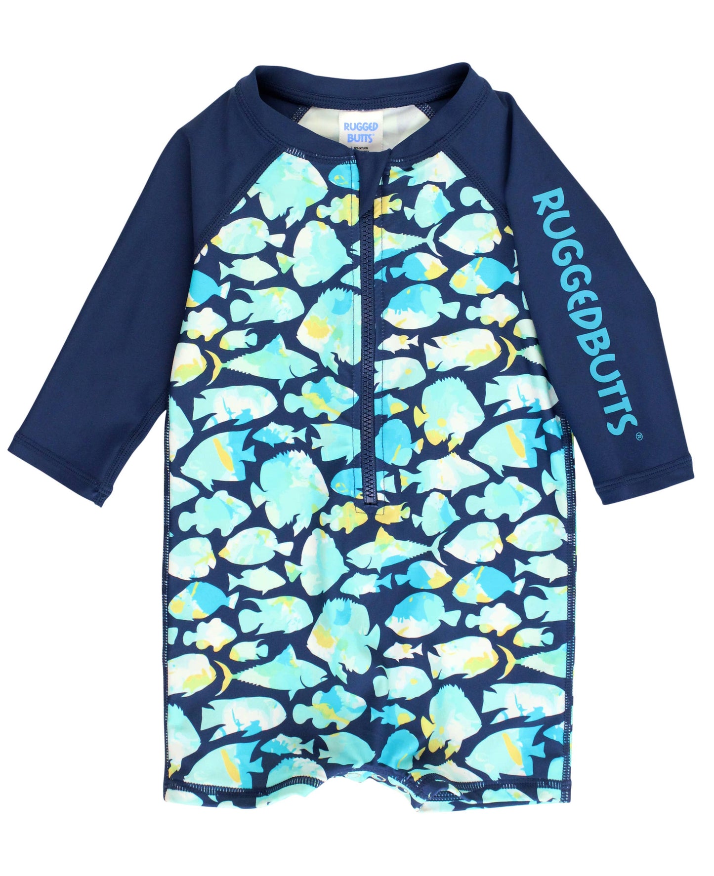 Fish Friends Long Sleeve Logo One Piece Rash Guard