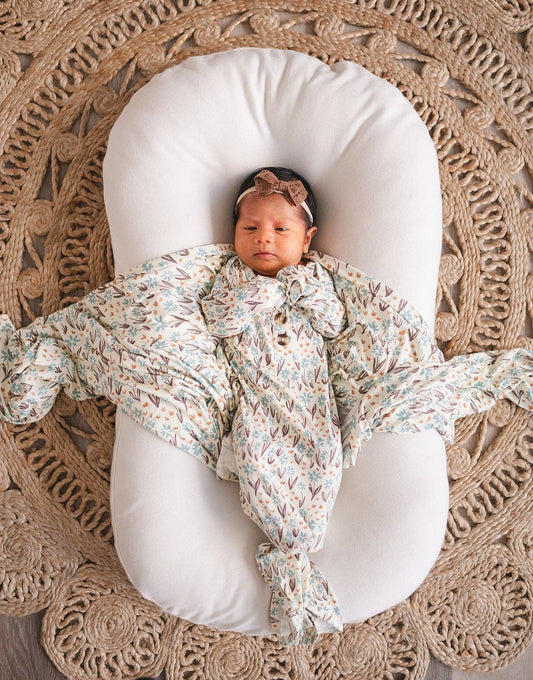 Knotted Baby Gown - La La Floral