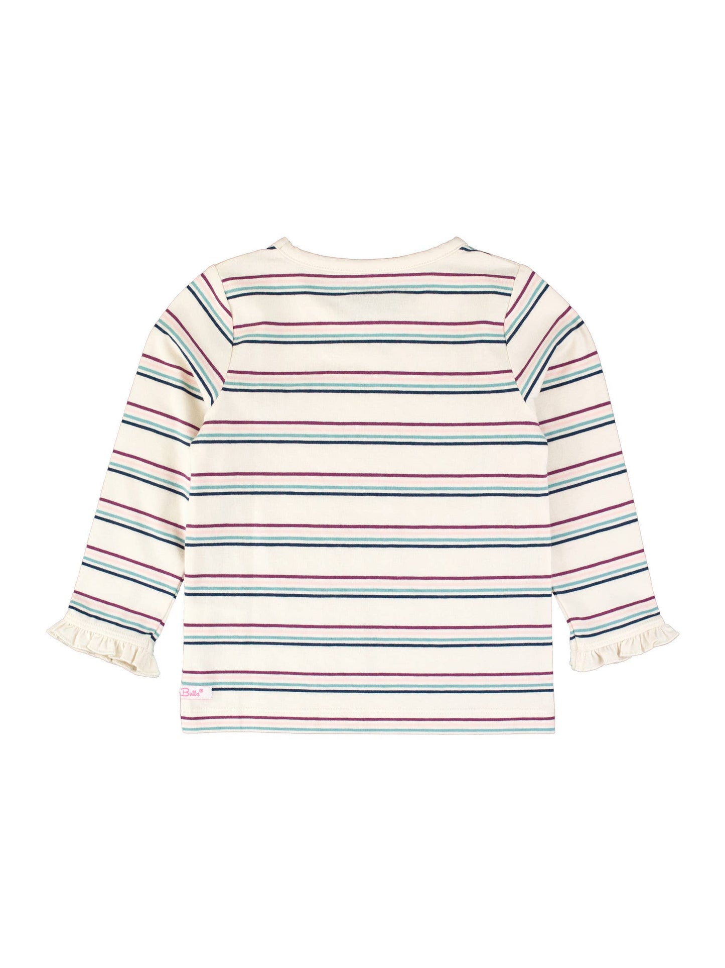 Dahlia Stripe Knit Long Sleeve Ruffle Sleeve Top