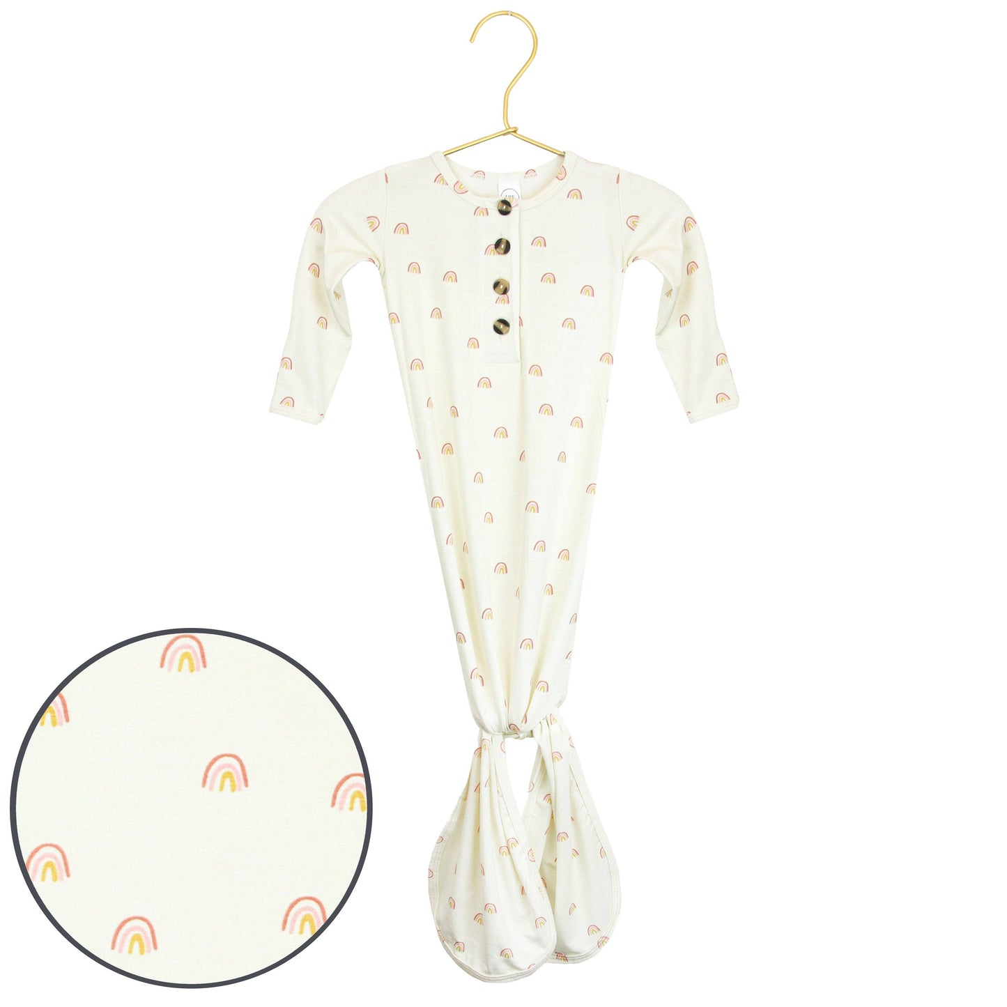 Roxy Knotted Gown: Newborn-3 Month