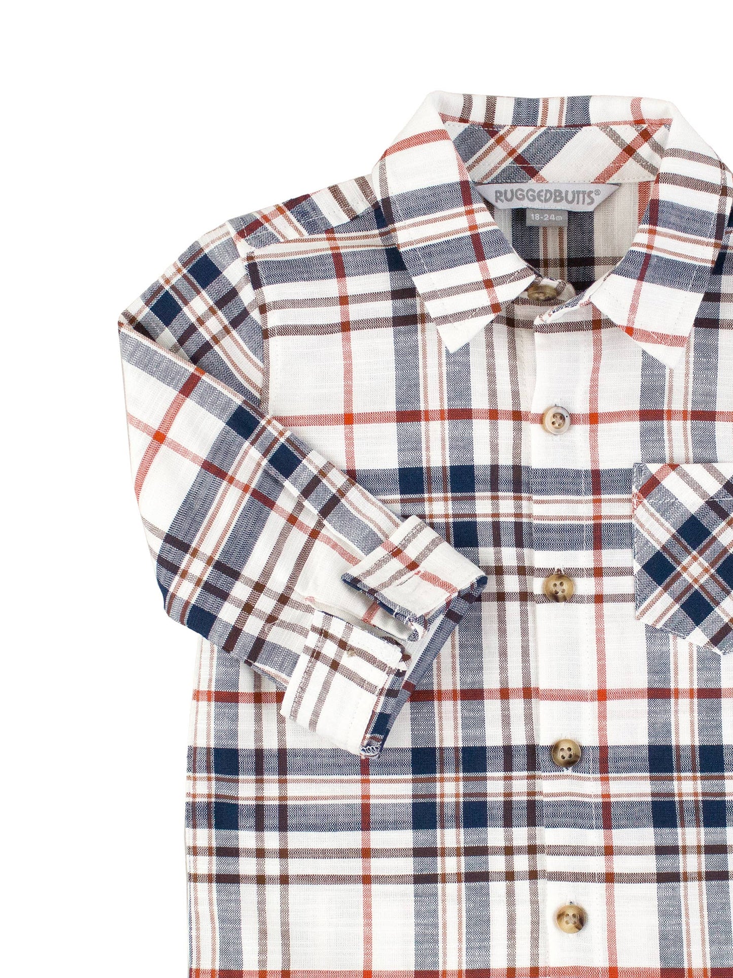 Homegrown Harvest Plaid Long Sleeve Button Down Shirt