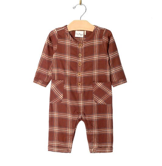 Cargo Long Leg Romper / Fall Rust