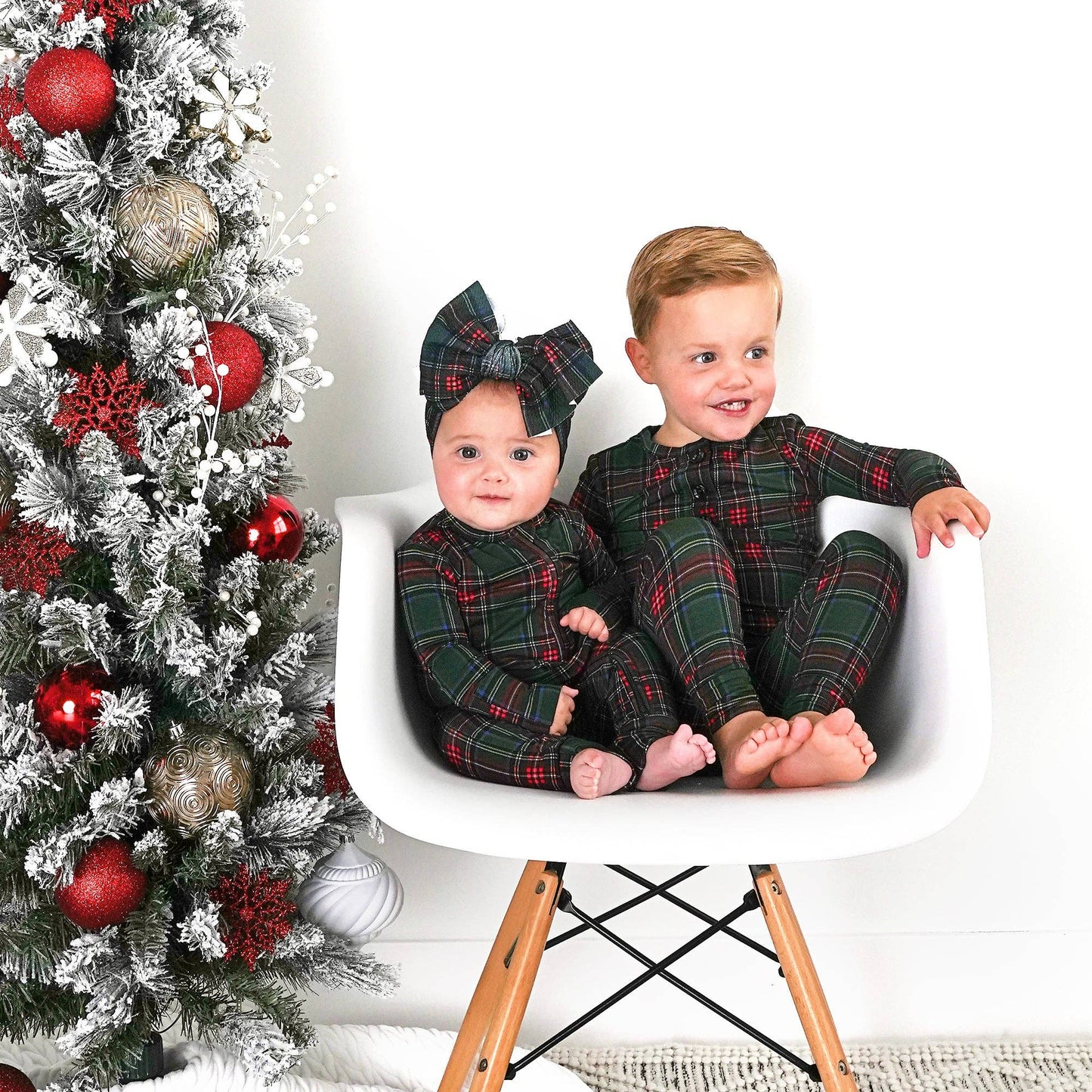 Kane Tartan Christmas Zip Romper