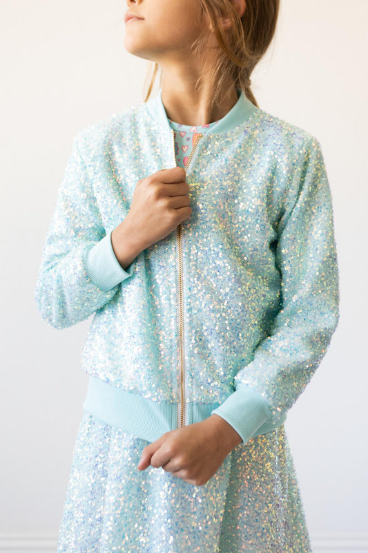 Aqua Sequin Jacket