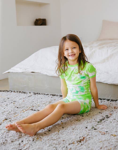 Tie Dye Lime Short Sleeve PJs