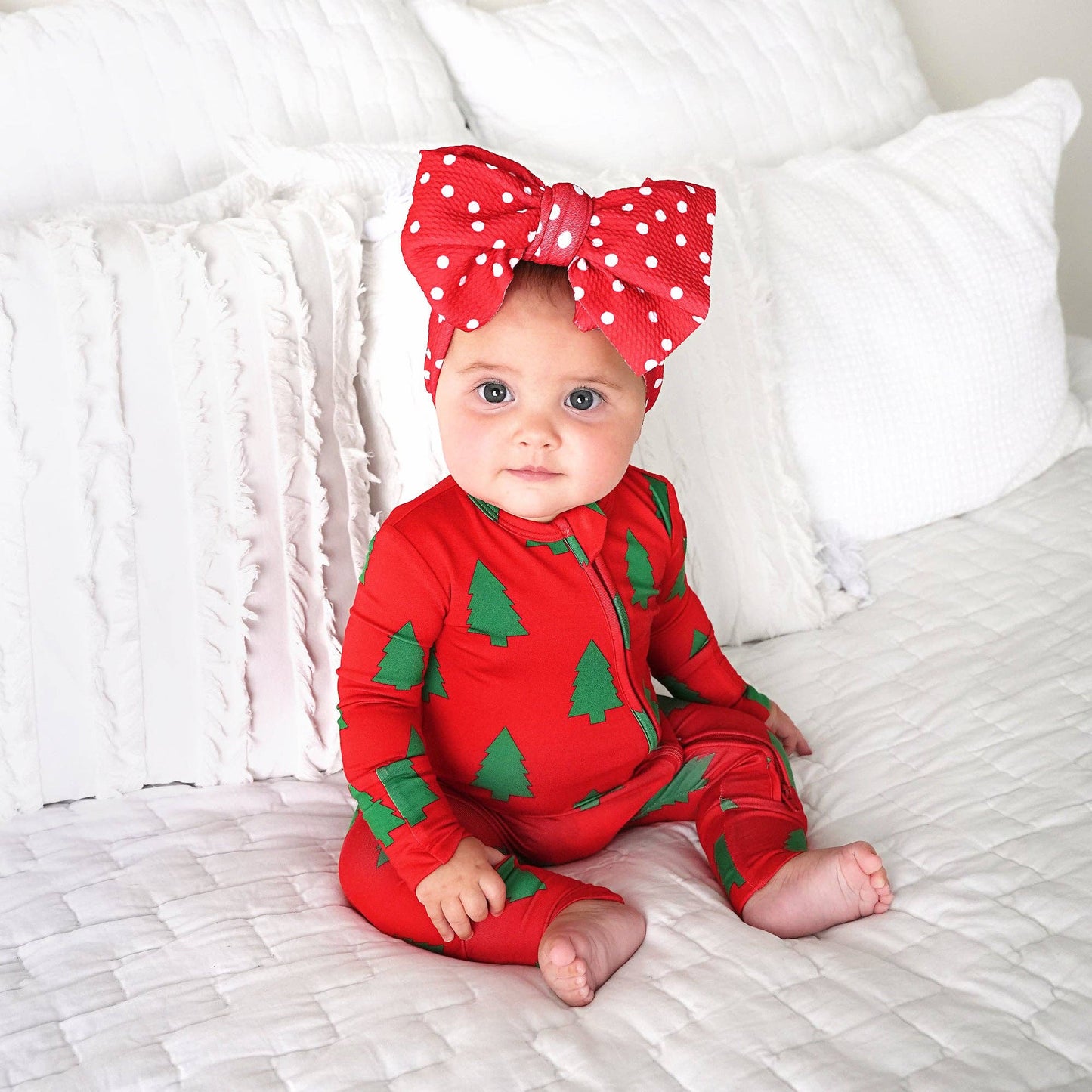 Kevin Trees Christmas Zip Romper