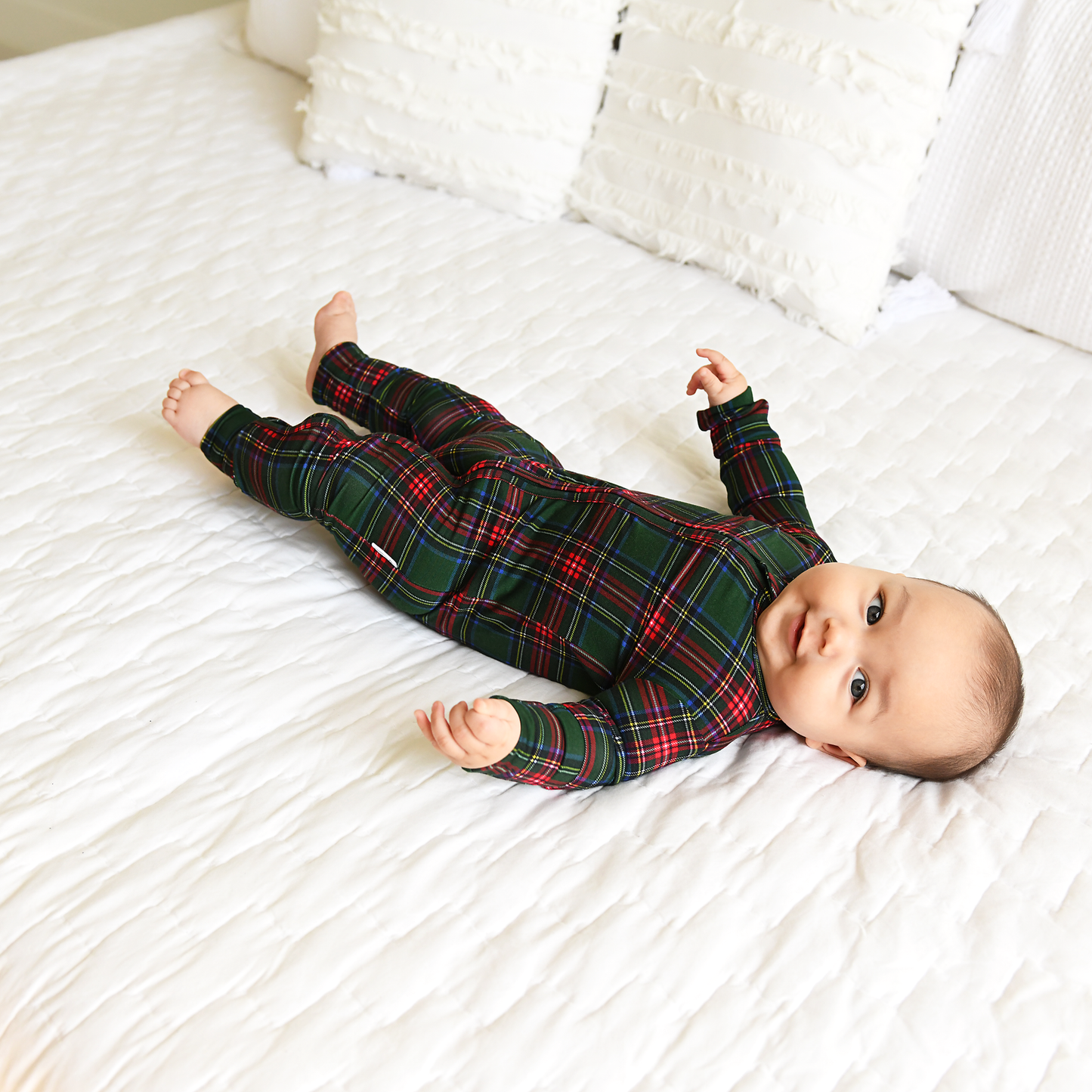 Kane Tartan Christmas Zip Romper