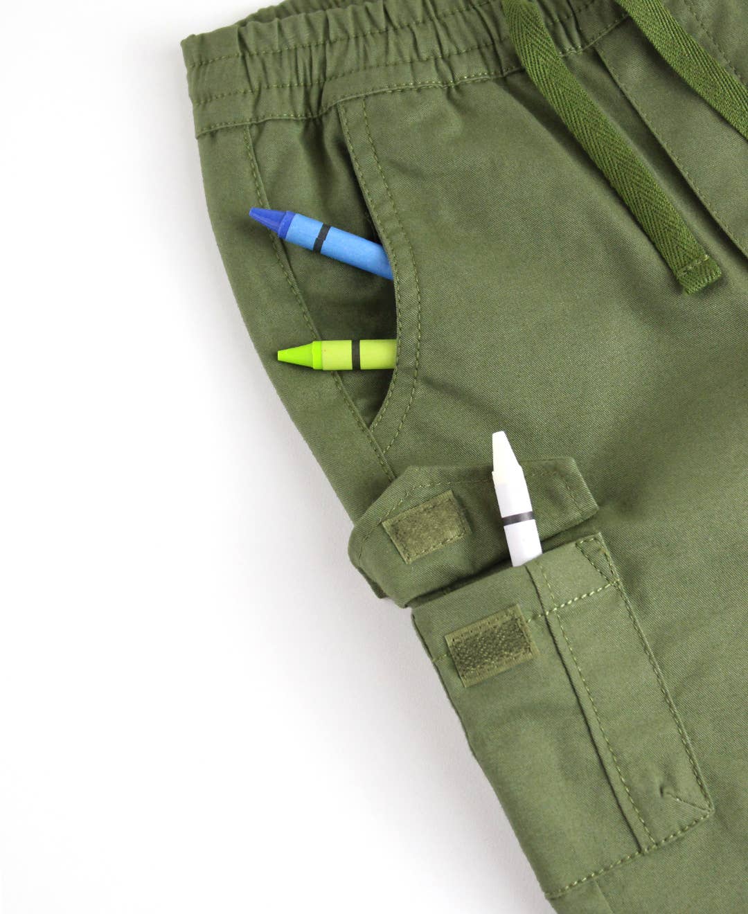 Boys Dusty Olive Slim Cargo Joggers