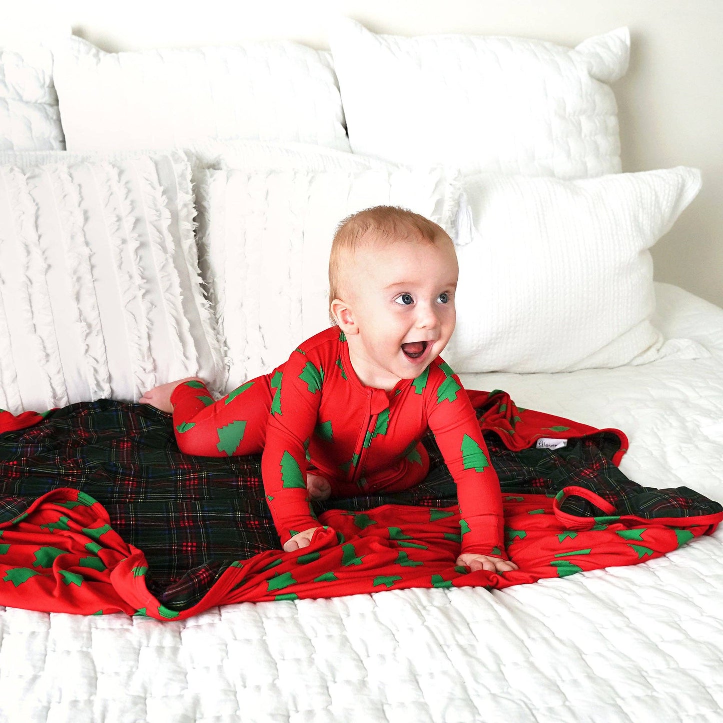 Kevin Trees Christmas Zip Romper