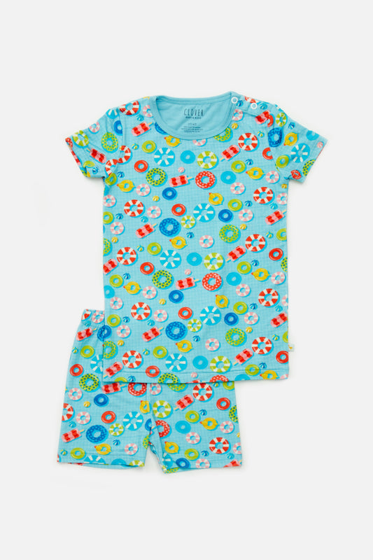 Shorts Pajama Set - Pool Floats