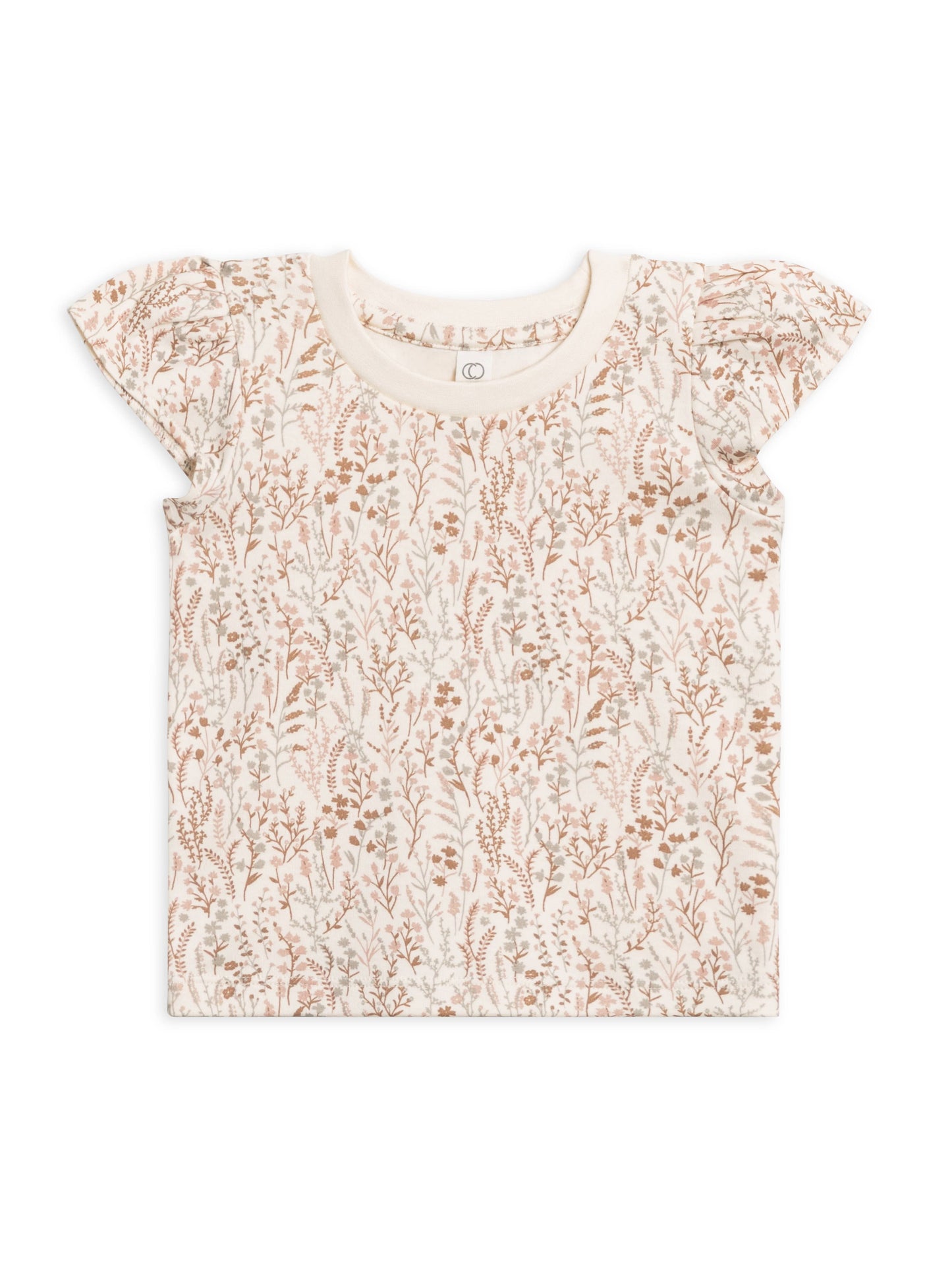 Pearl Petal Sleeve Tee - Marine Floral