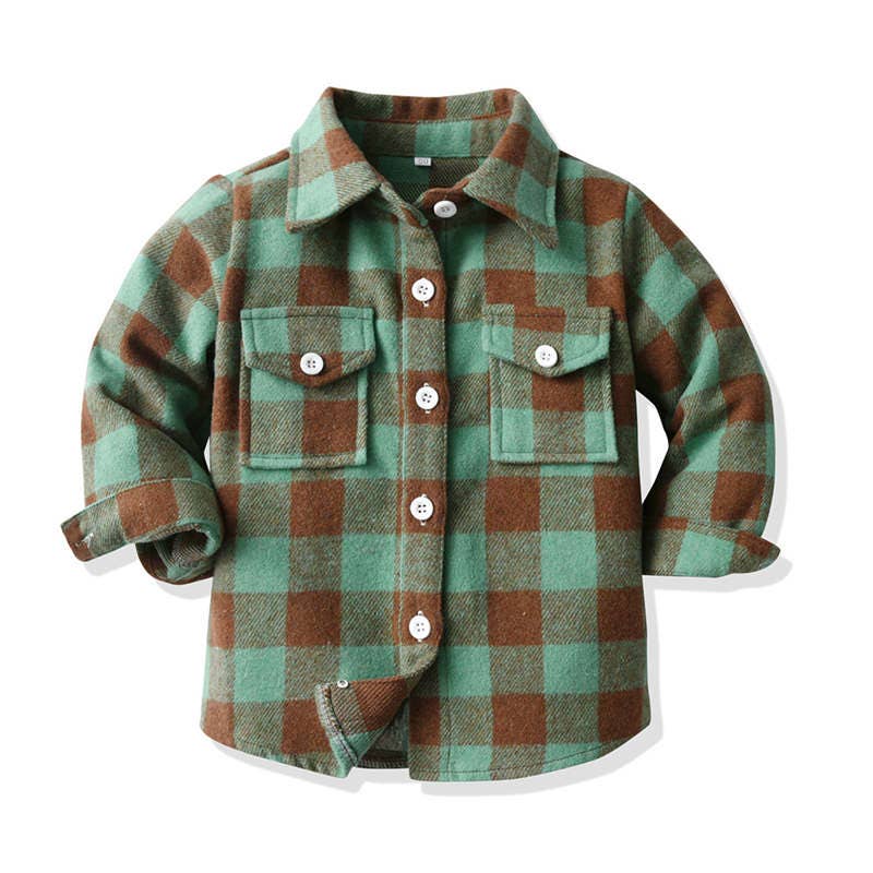 Kids Jacket: Green/Brown