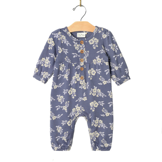 Henley Long Leg Romper / Hellebore