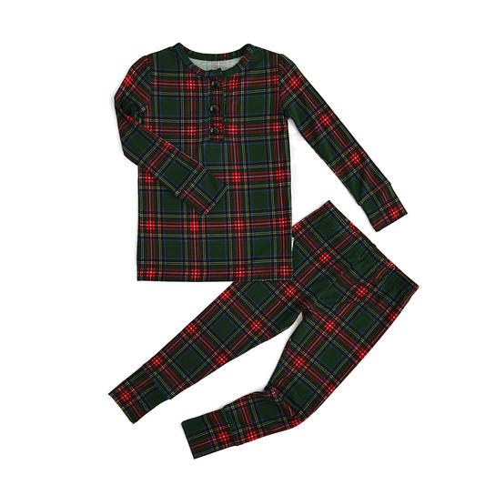 Kane Tartan Two Piece Christmas Pajamas